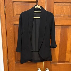 Black Mossimo Blazer XS excellent condition cuffed sleeves open front w pockets